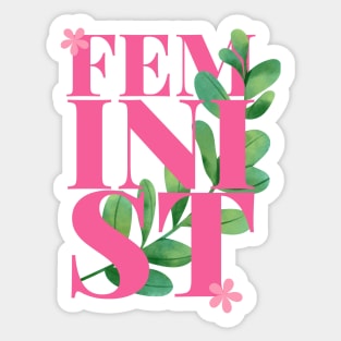 Feminist typograpghy Sticker